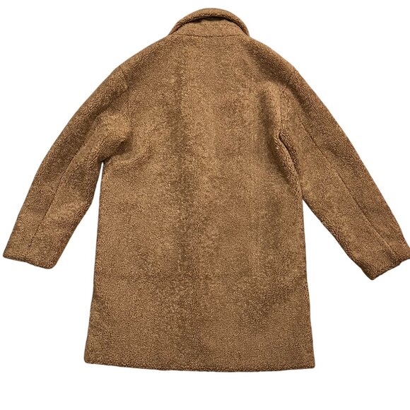 Daily Ritual Oversized Teddy Coat, NWT, Tan, XS - Picture 7 of 10